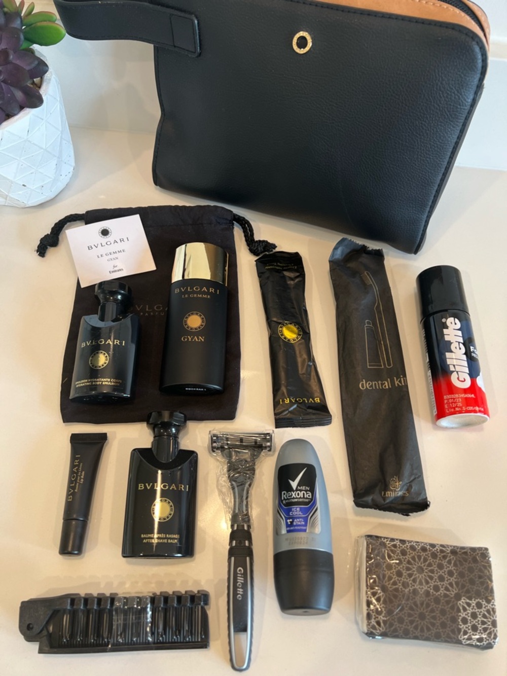BVLGARI Men’s Exclusive Luxury Amenities Kit - First Class Emirates